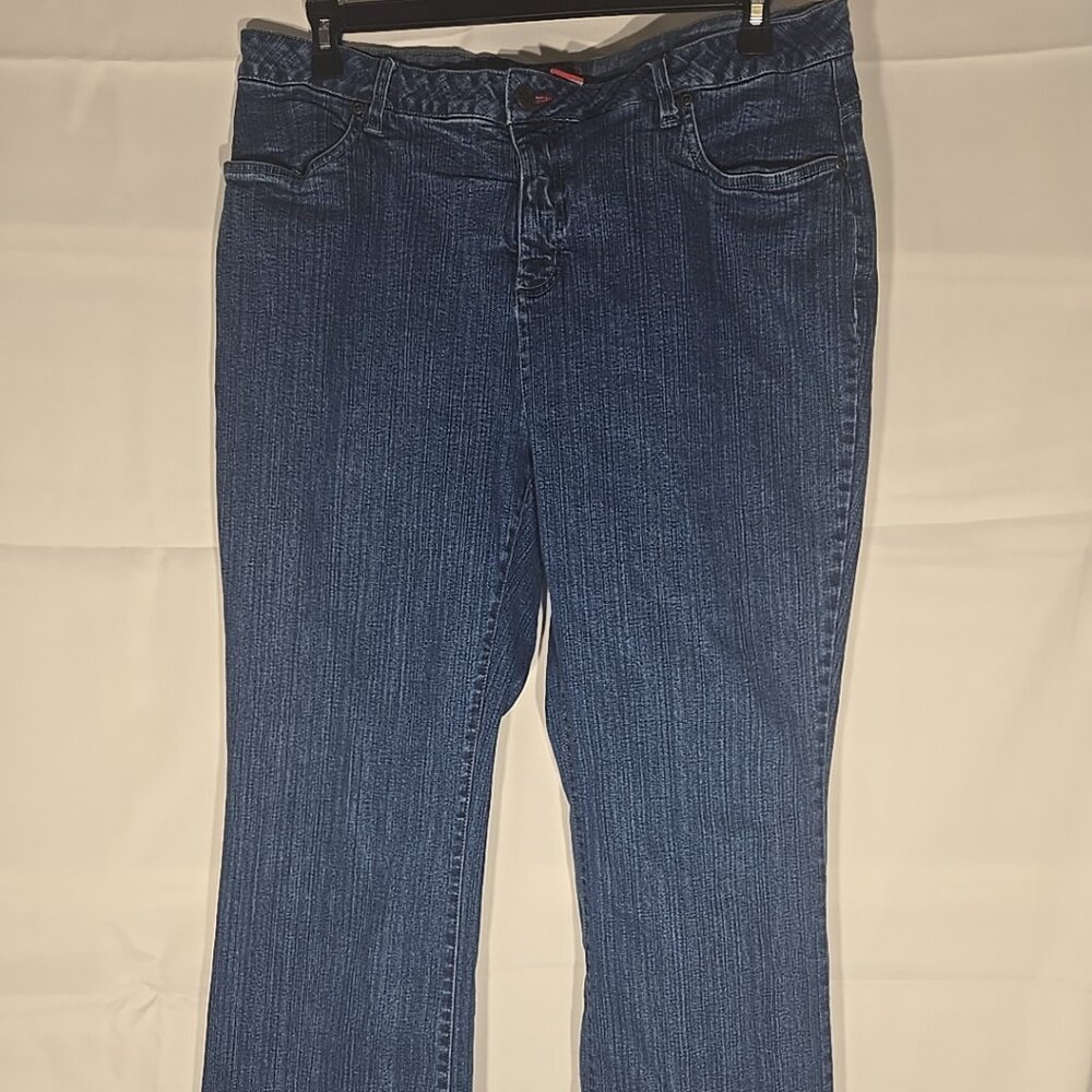 Smiths Jeans Size 18W Vintage Dungarees Made In Egypt Mid Dark Blue Stretchy